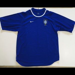 Vtg Nike Brasíl 2000 World Cup Soccer Jersey Sz M